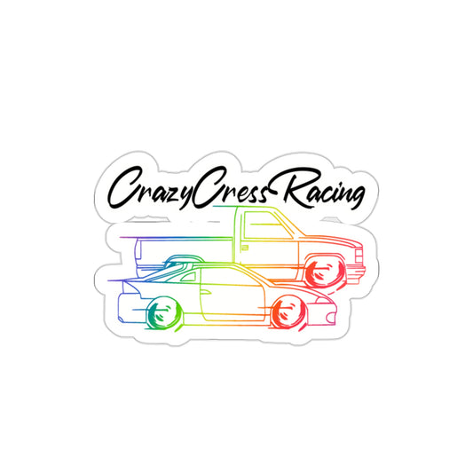 CrazyCressRacing Sticker | Multi Color