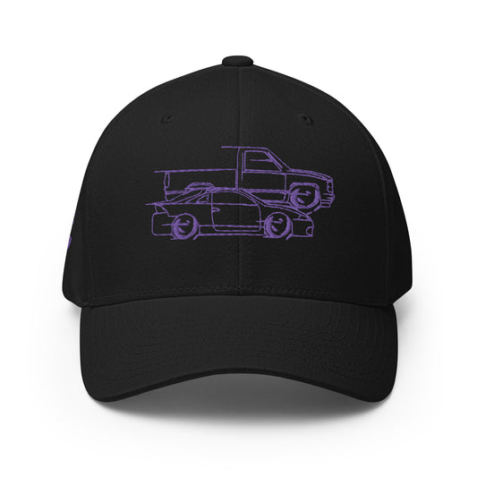 CrazyCressRacing Hat | Flexfit | Purple