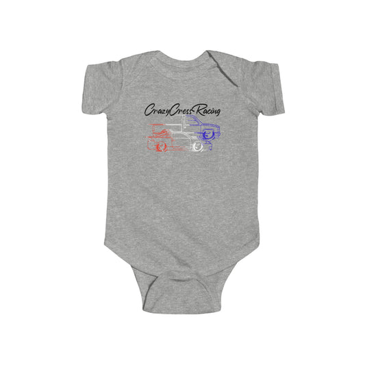 CrazyCressRacing Infant Bodysuit | Red/White/Blue