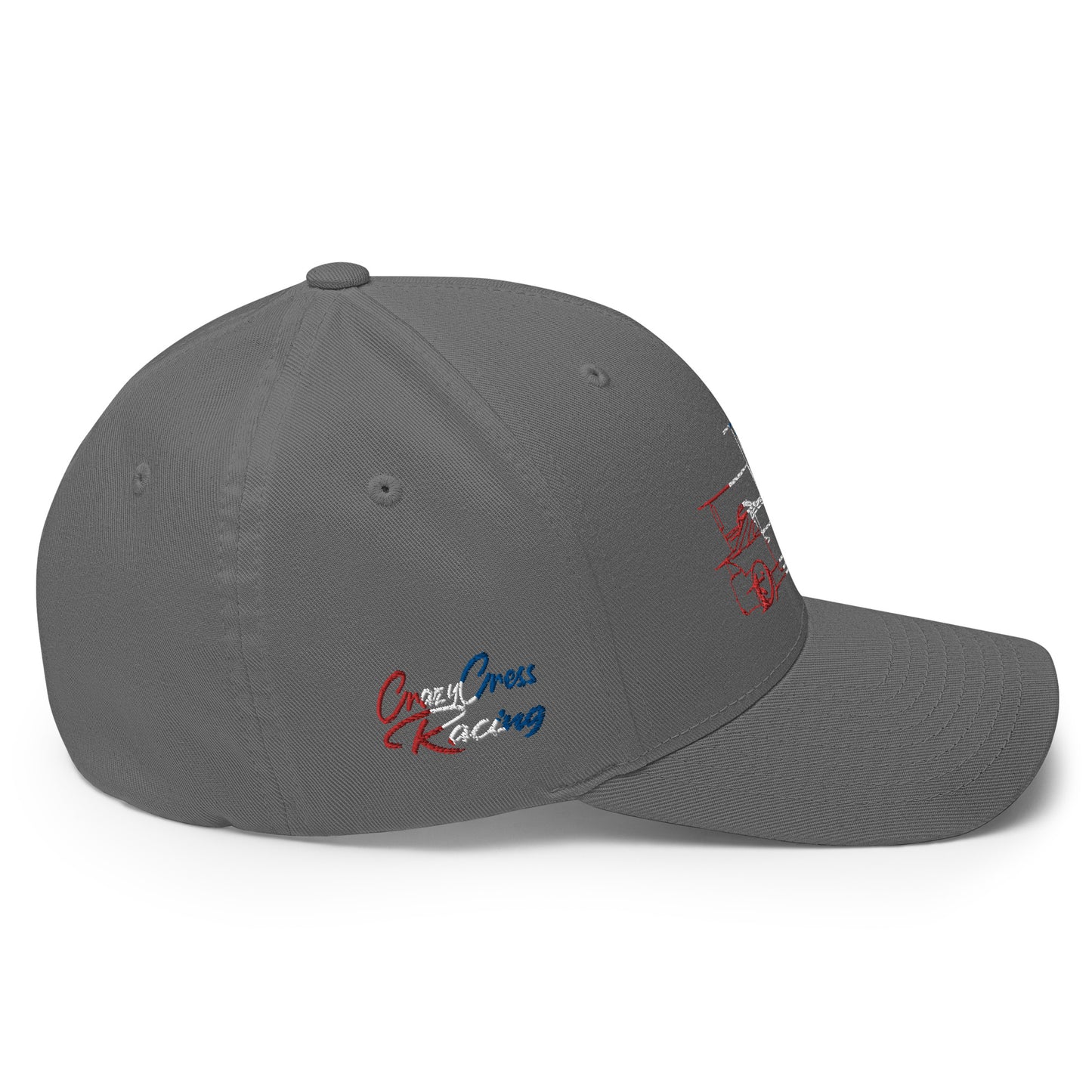 CrazyCressRacing Hat | Flexfit | Red/White/Blue