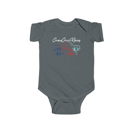 CrazyCressRacing Infant Bodysuit | Blue/Red/Aqua